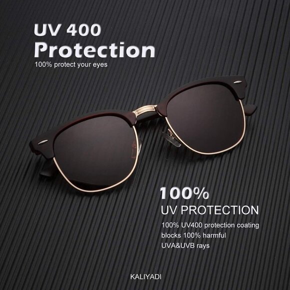 Polarized Sunglasses Men Women Semi-Rimless UV Block Driving Sport Clear View main image 5